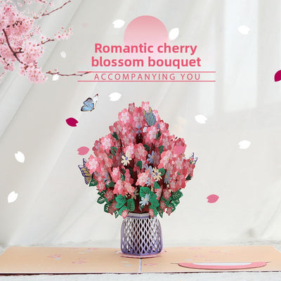 3D Pop-Up Cherry Blossom Greeting Card