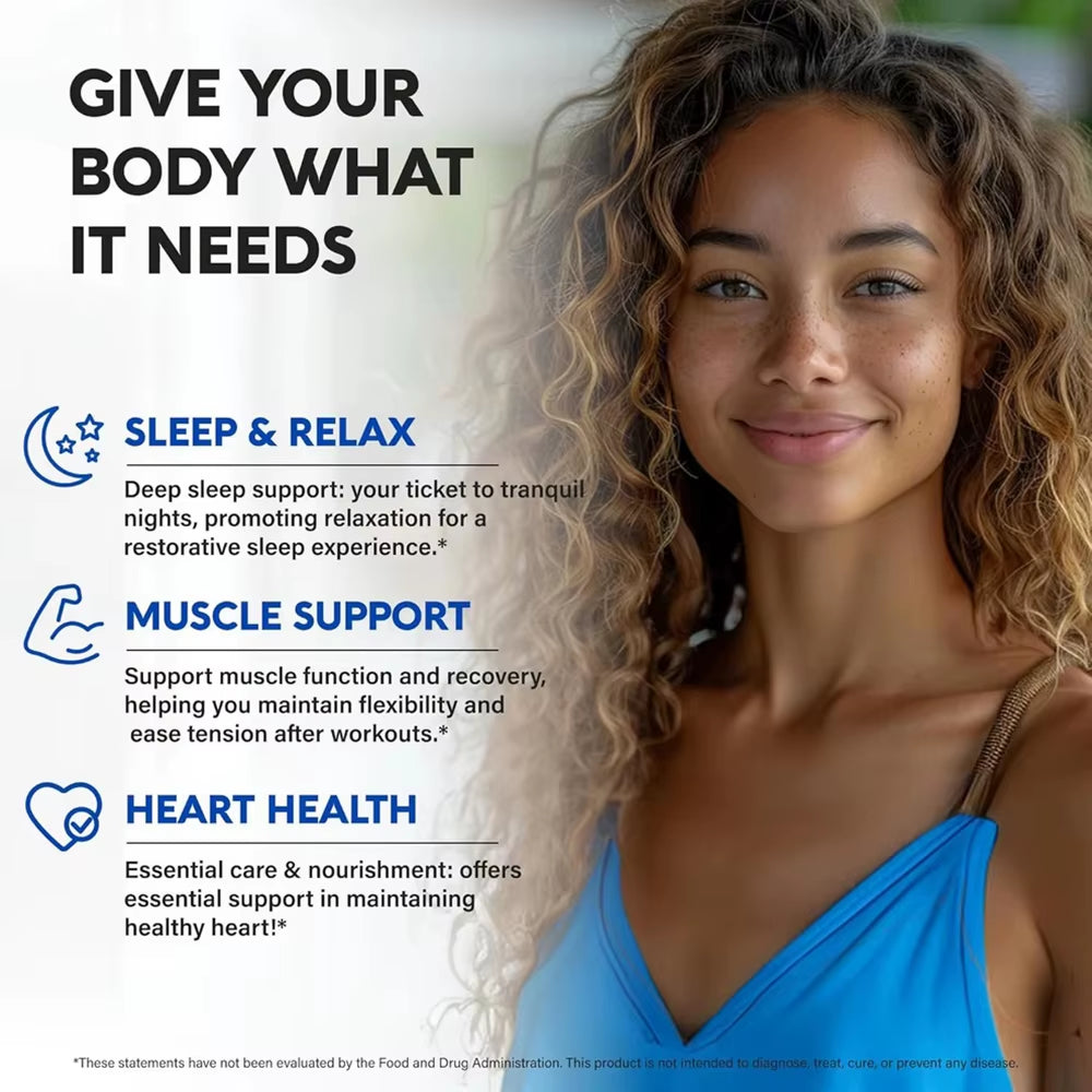 Magnesium Complex 1000Mg 8 Elemental Magnesium Supplement with Glycinate Citrate Oxide Aspartate Orotate Malate Taurate High Abs